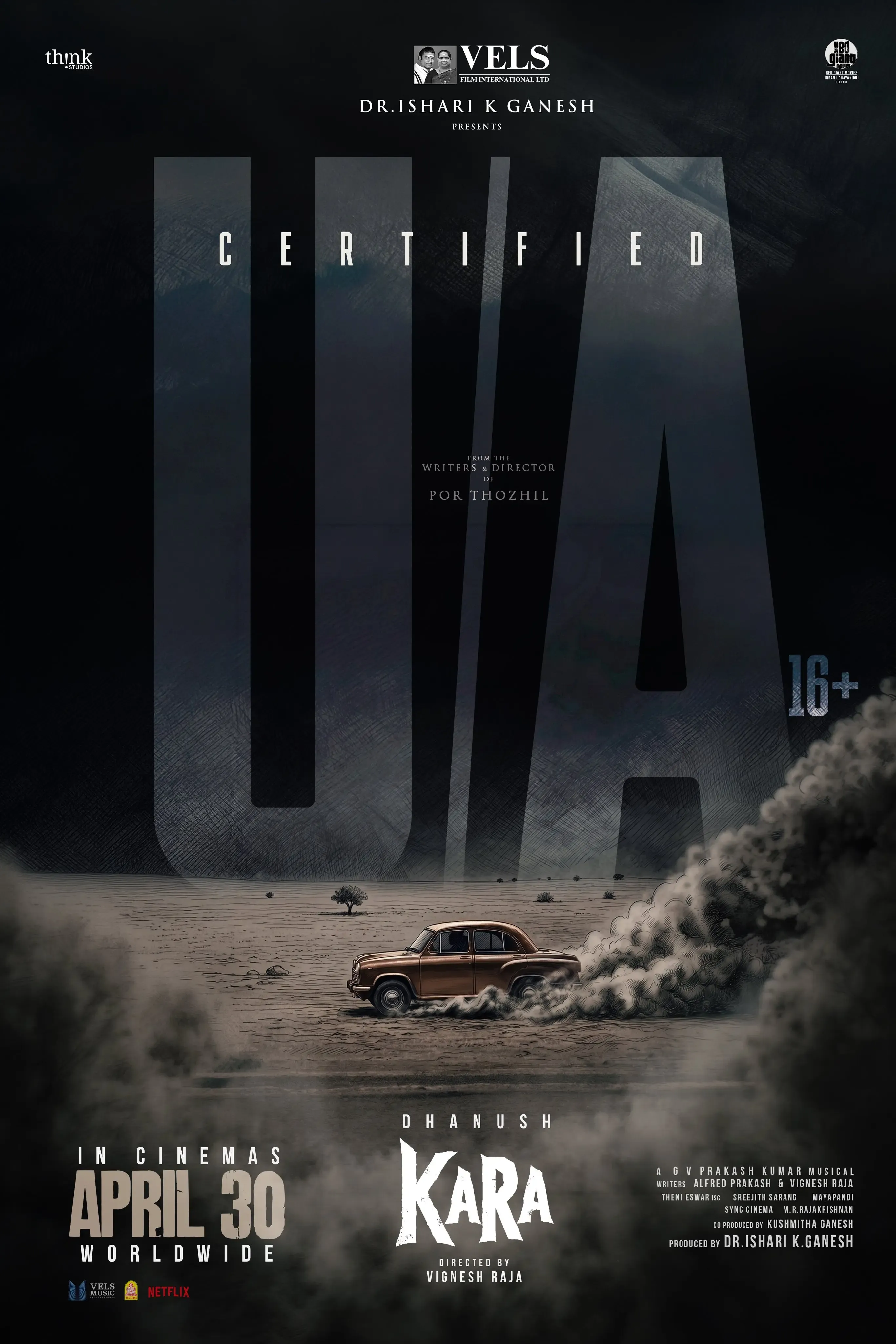 Exciting News: Dhanush's 'Kara' Receives U/A Certification for Release