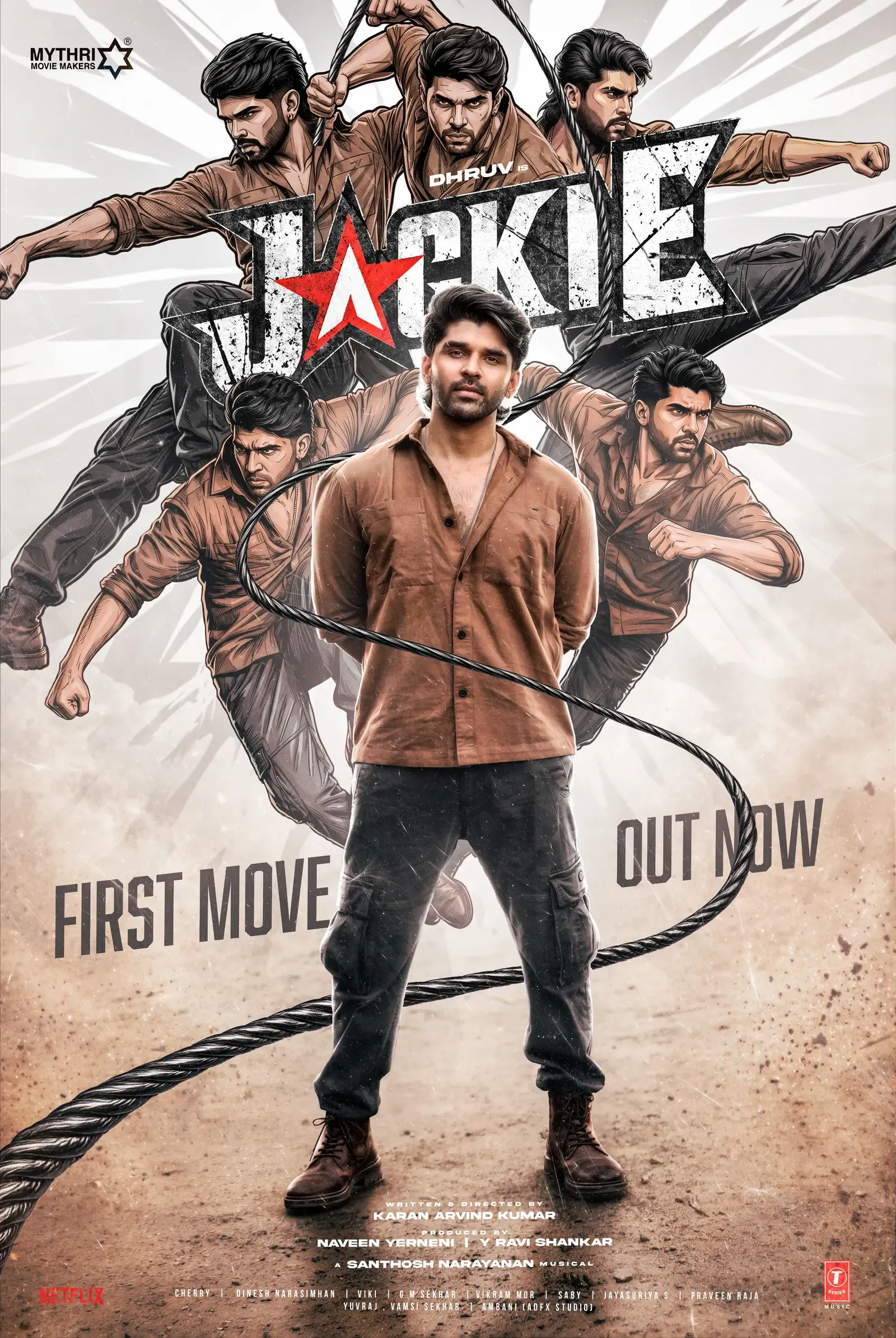 Dhruv Vikram as a stuntman in 'Jackie - No Retakes Allowed'