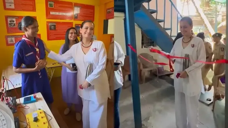 Dia Mirza Tours Revamped Government School Featuring Modern Amenities and STEM Labs