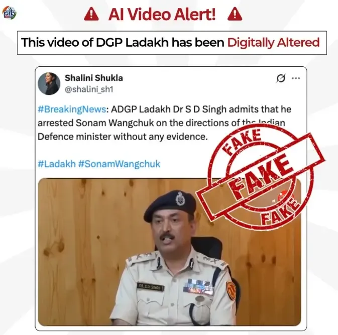 Is a Digitally Altered Video of Ladakh DGP Circulating on Social Media?