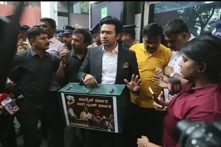 Why Was Tejasvi Surya Detained During a Protest in Bengaluru?
