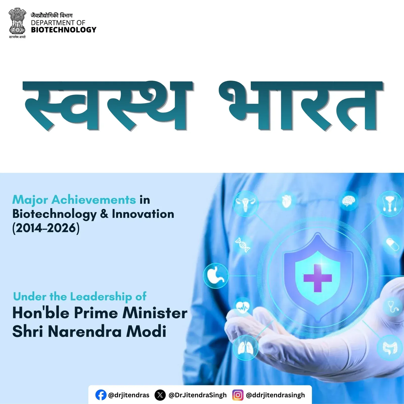 Dr. Jitendra Singh Highlights DBT's Role in India's Health Innovation