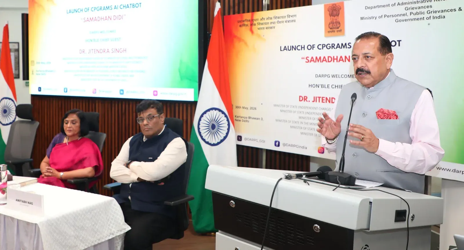 Dr. Jitendra Singh launches AI voice chatbot for CPGRAMS grievances