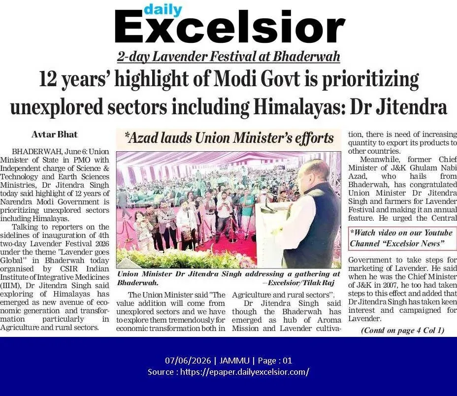 Dr. Jitendra Singh: Modi Govt Prioritised Himalayas in 12 Years