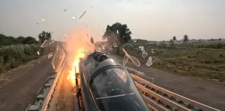 फाइटर जेट के एस्केप सिस्टम का सफल हाई-स्पीड रॉकेट-स्लेड परीक्षण