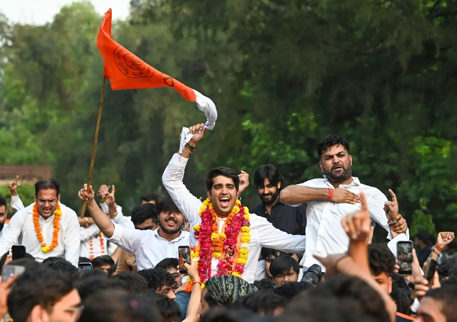 DUSU elections 2023-2026: ABVP wins 11 of 16 seats, vote share slides to 32.78%