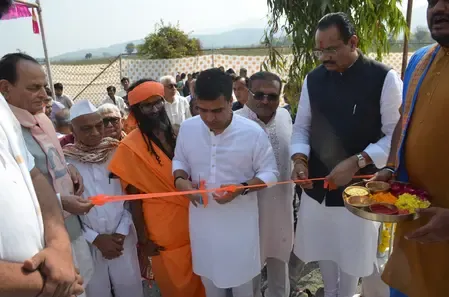 Did Dy CM Sanghavi Attend the Temple Renovation Ceremony and Honor a Martyred Soldier's Family in Gujarat's Bhavnagar?