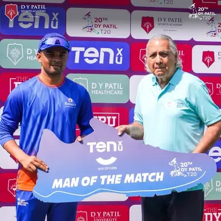 Danish Malewar's Stellar Fifty Leads Reliance to Edge Out Bank of Baroda in DY Patil T20 Cup