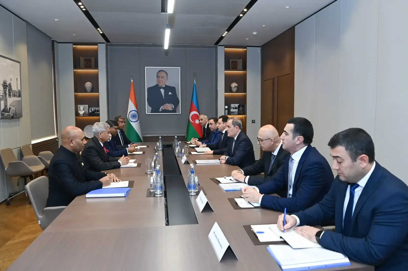 Jaishankar meets Azerbaijan FM Bayramov in Baku, pushes North–South corridor ties