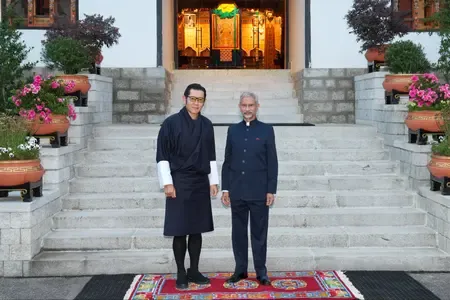 Jaishankar meets Bhutan King, hands over 54 EVs to deepen India ties