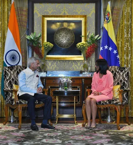 Jaishankar meets Venezuela Acting President Rodriguez, eyes deeper India ties