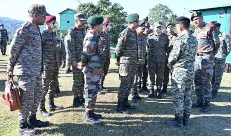 What Did the Eastern Army Commander Discover During His Review of Security on the Mizoram and Tripura Border?