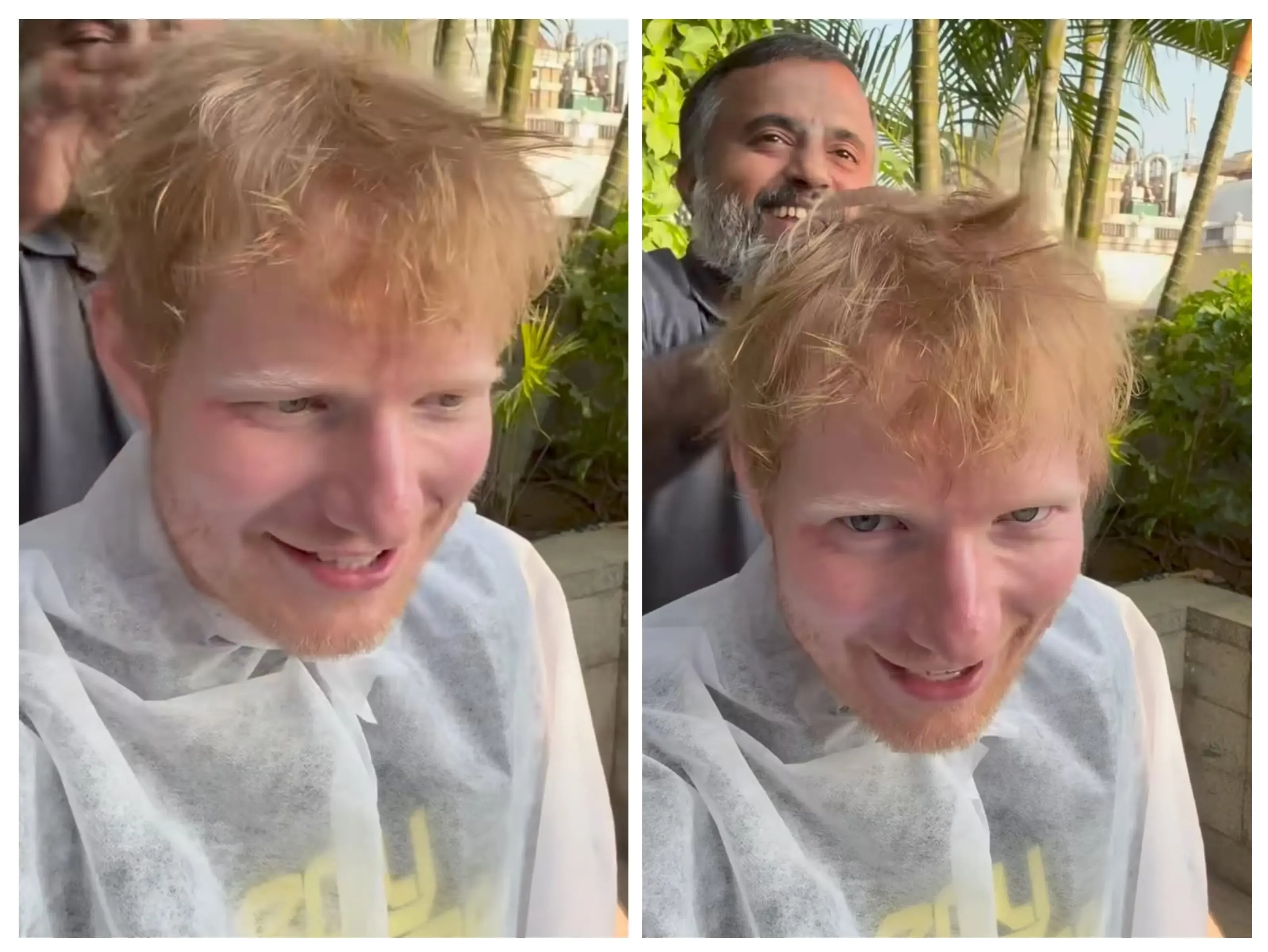 Ed Sheeran Relishes Local Hospitality with a Relaxing Head Massage
