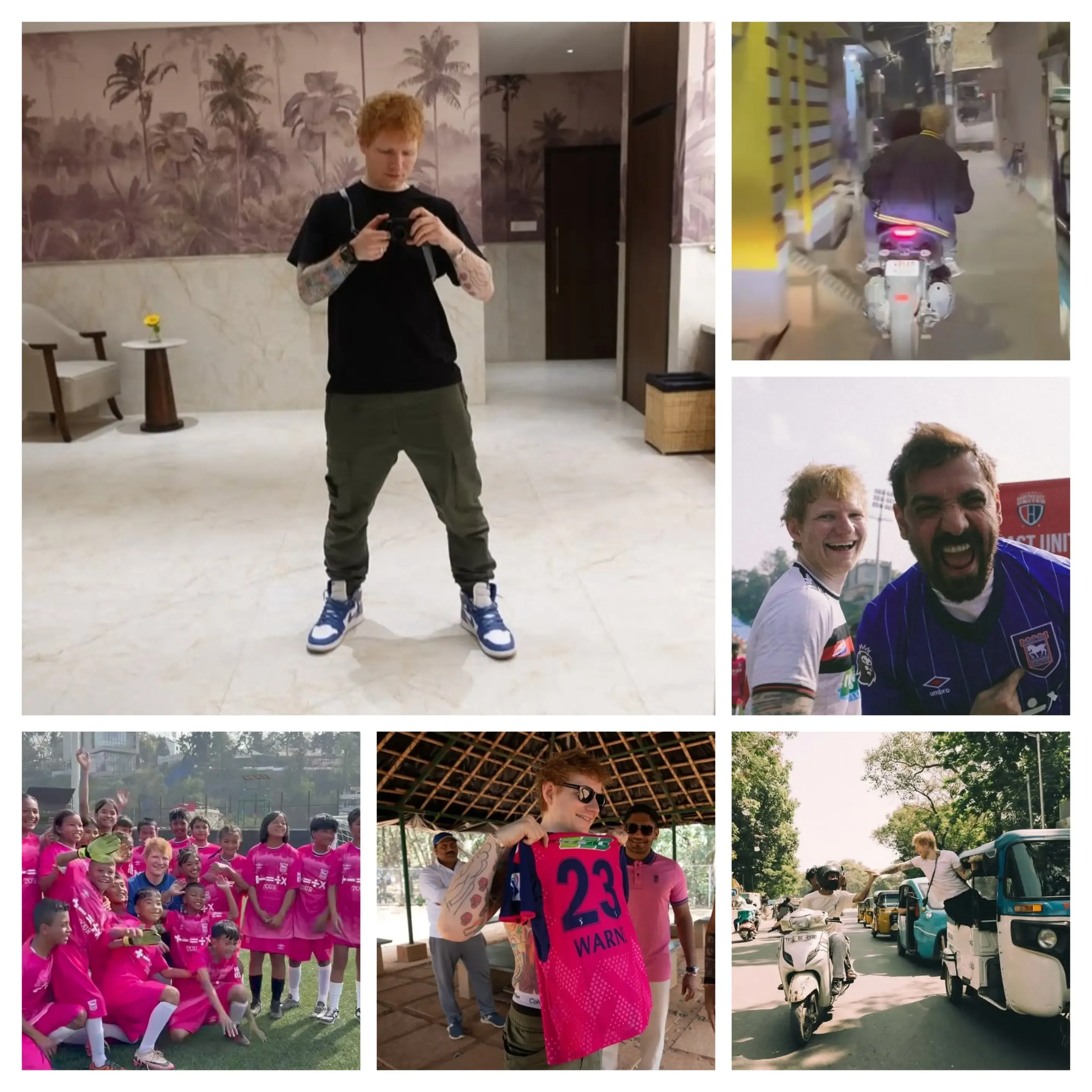 Ed Sheeran's Tour in India Features Everything from High-Fives to Bike Riding with Arijit Singh