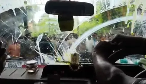 Eggs pelted at CPM's Minakshi Mukherjee car in Cooch Behar's Sitalkuchi