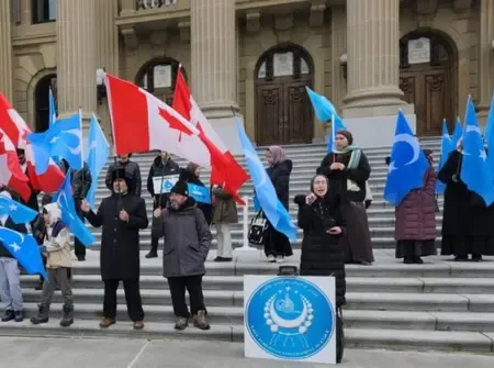 Uyghur Activists Demand Action on China’s Alleged Genocide During Protests in US and Canada