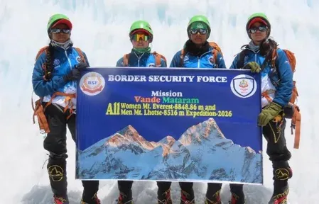 बीएसएफ की पहली ऑल-वूमेन टीम ने माउंट एवरेस्ट फतह किया, 'मिशन वंदे मातरम' के तहत ऐतिहासिक उपलब्धि