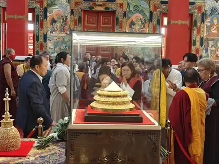 How is India's Role as a Global Custodian of Buddhist Heritage Reinforced by the Recent Relics Exhibition in Russia?