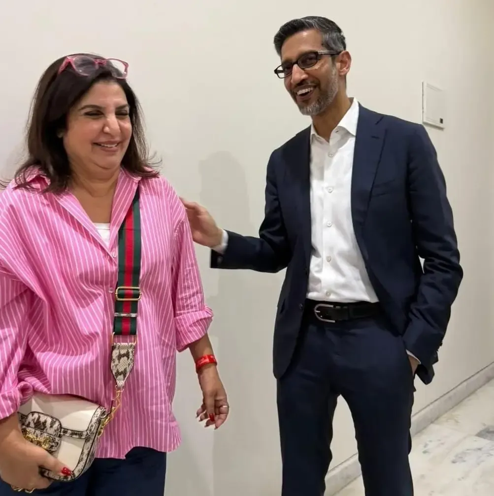 Farah Khan Brings Laughter to Google with Sundar Pichai