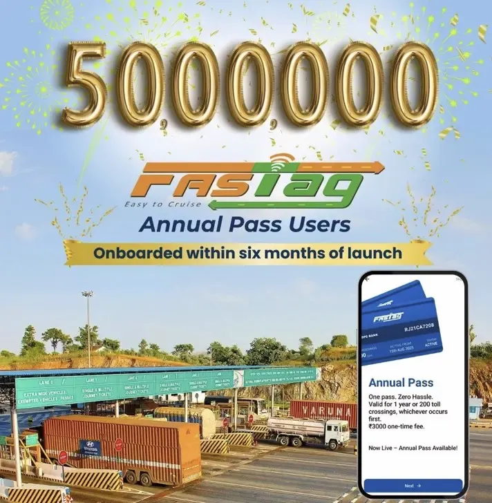 Did the FASTag Annual Pass Exceed 50 Lakh Users with Chandigarh Leading?