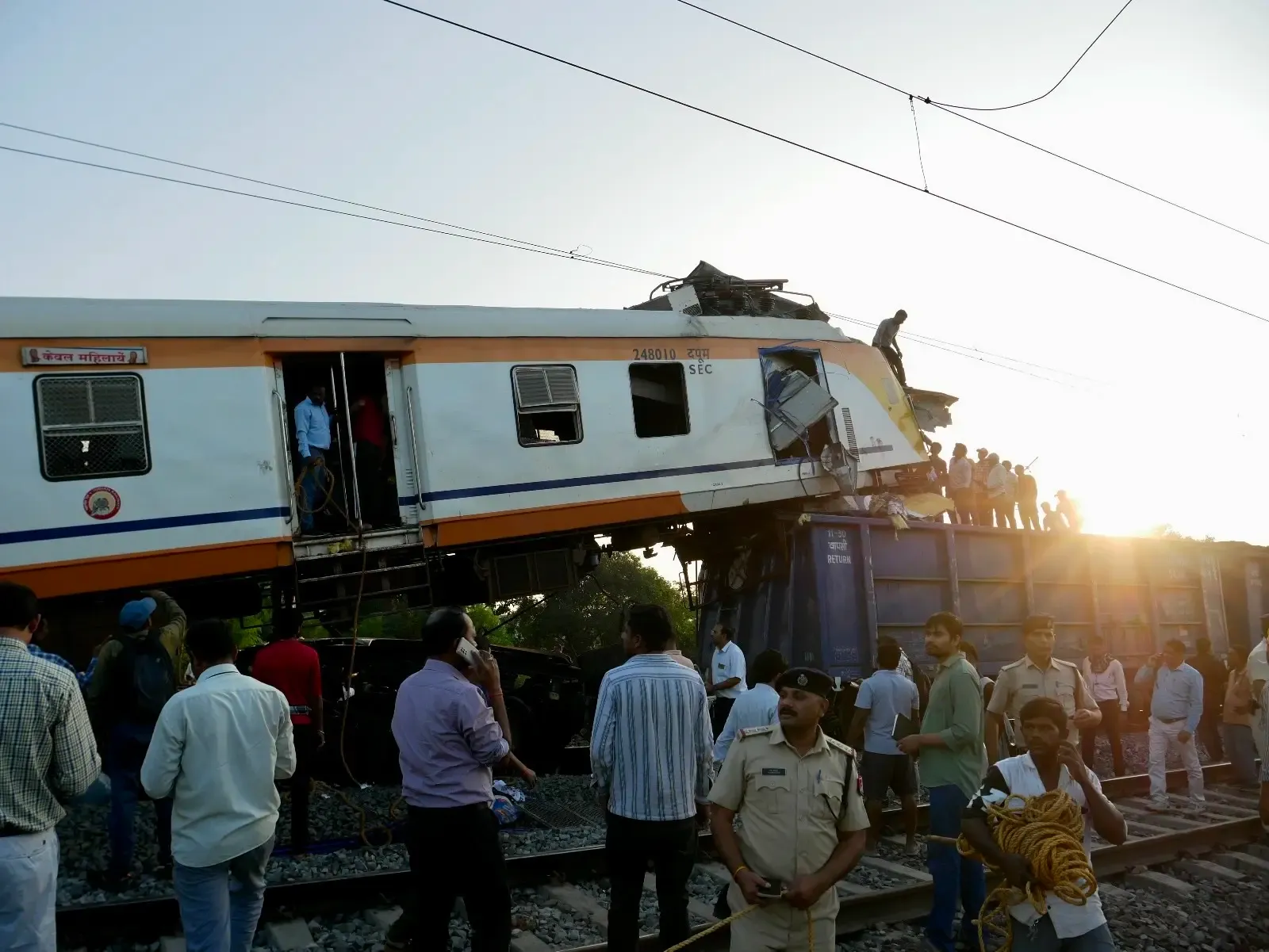 What led to the tragic train collision in Bilaspur?