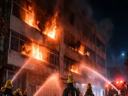Fire at LIC office near Madurai railway junction; one seriously injured
