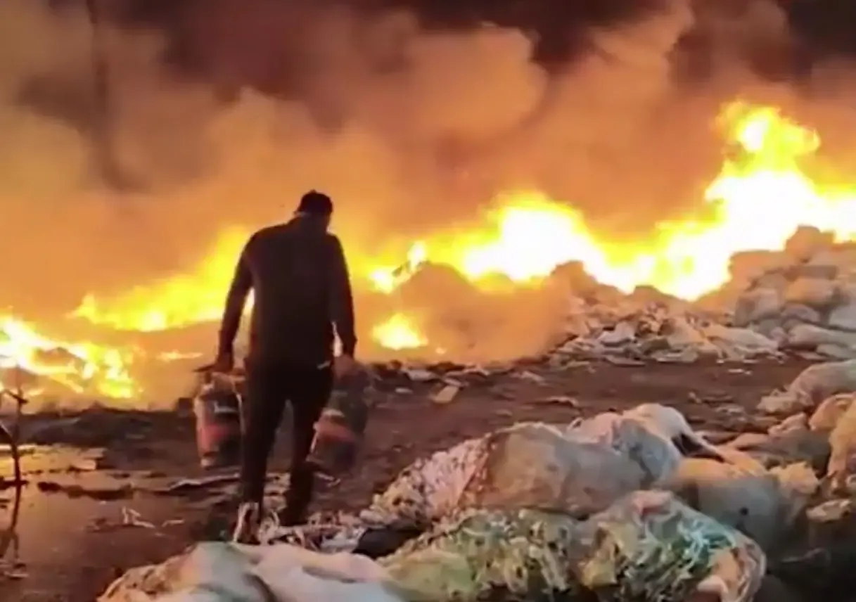 Massive Blaze Erupts at Plastic Scrap Yard in Kutch, No Injuries Reported