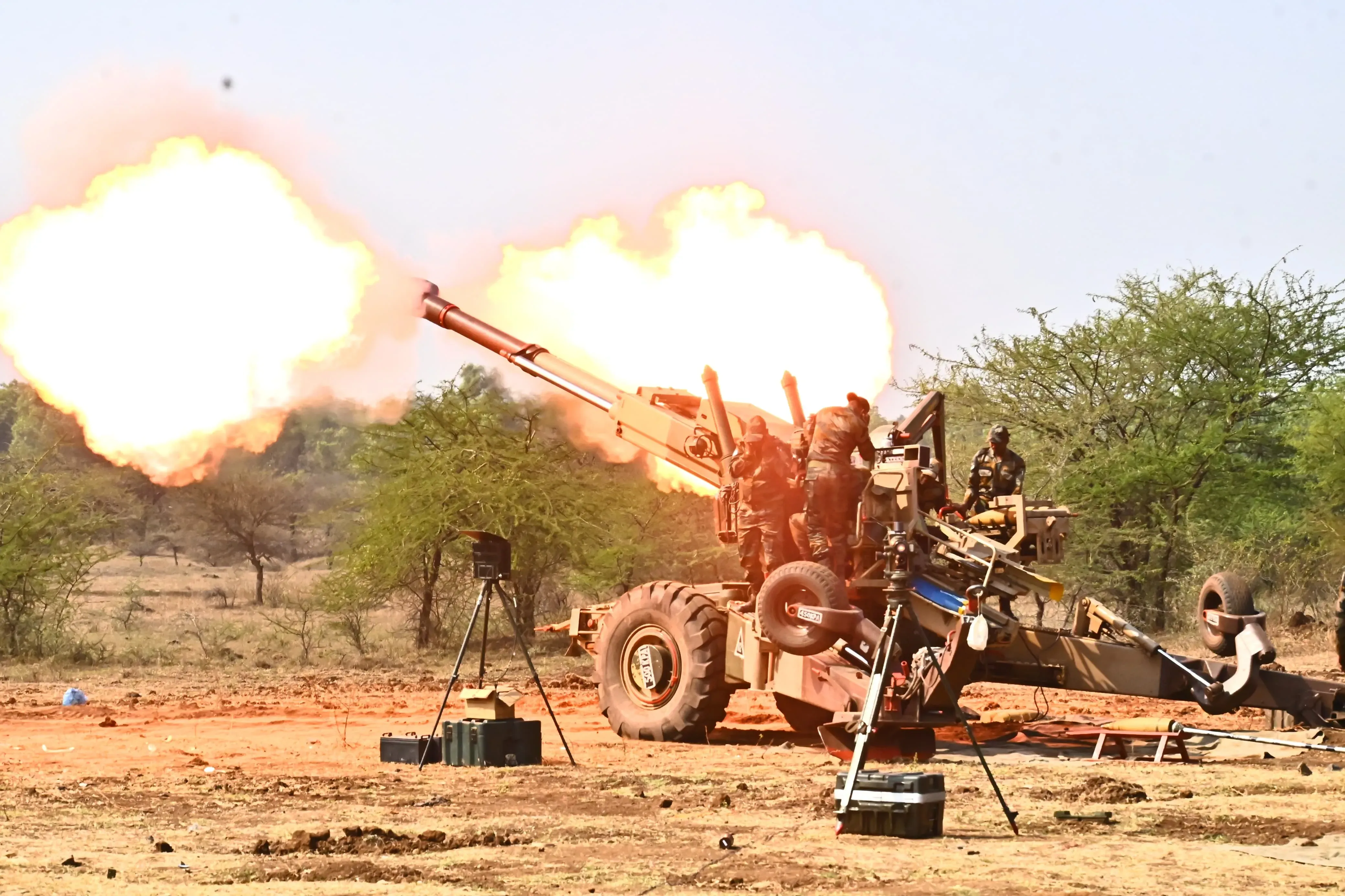 Demonstration of Military Strength at the Joint Exercise Between Indian Army and Singapore Armed Forces