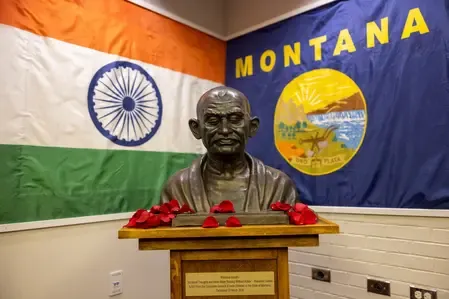 Mahatma Gandhi's Bust Unveiled in Montana: A Symbol of Cultural Ties