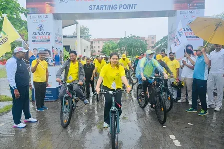 Fit India Sundays on Cycle: Raksha Khadse leads CWG 2030 event at IIT Guwahati