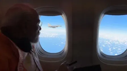 Five Indonesian jets escort PM Modi's plane as he departs Jakarta