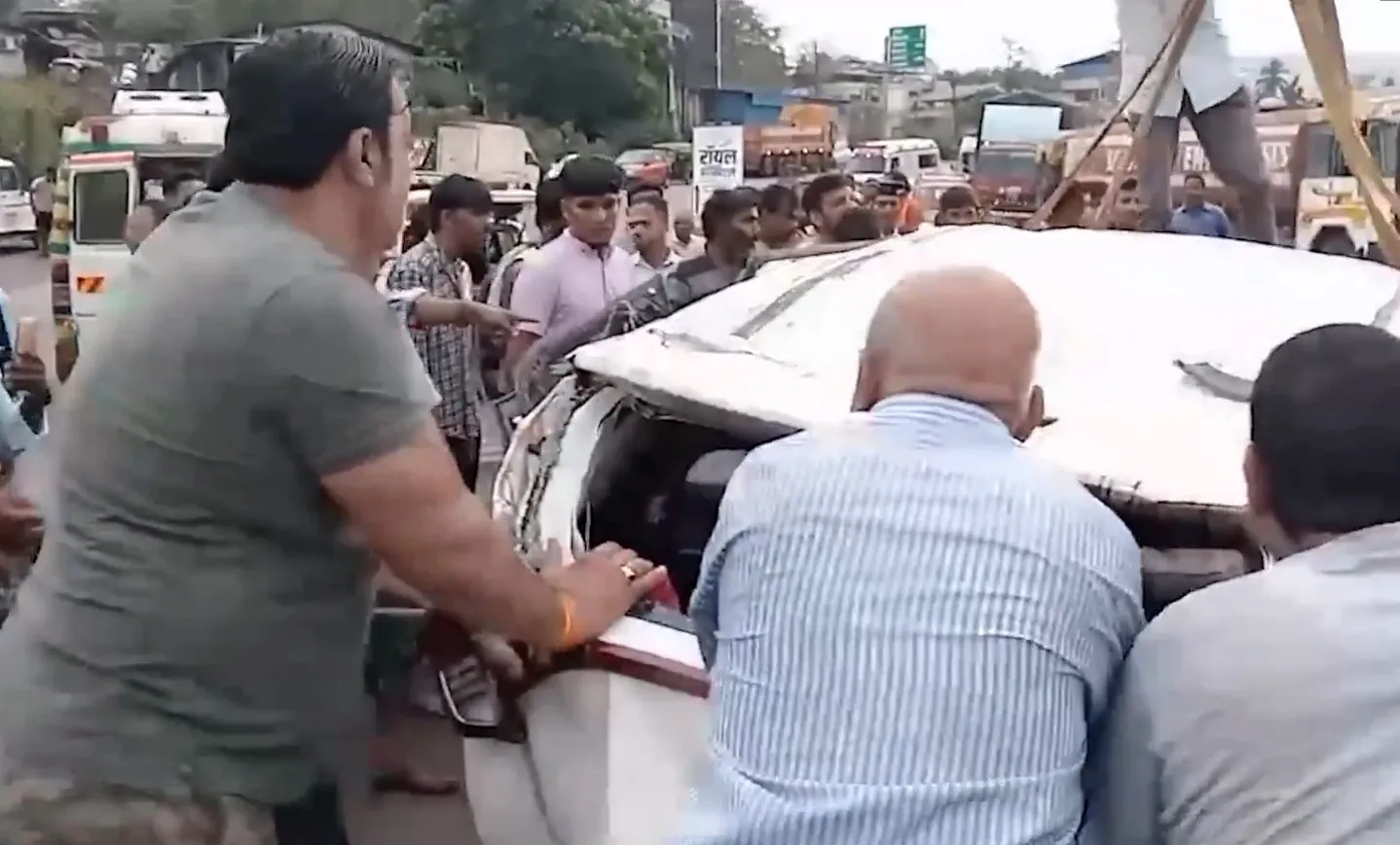 What caused the tragic car plunge into a river on the Mumbai-Goa Highway?