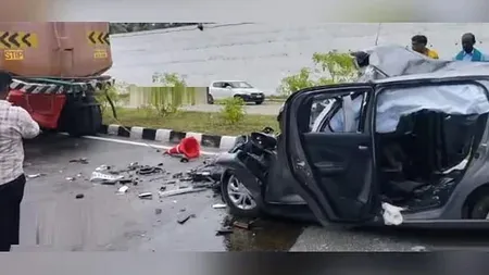 5 killed as car hits stationary lorry on Pollachi-Udumalai Highway