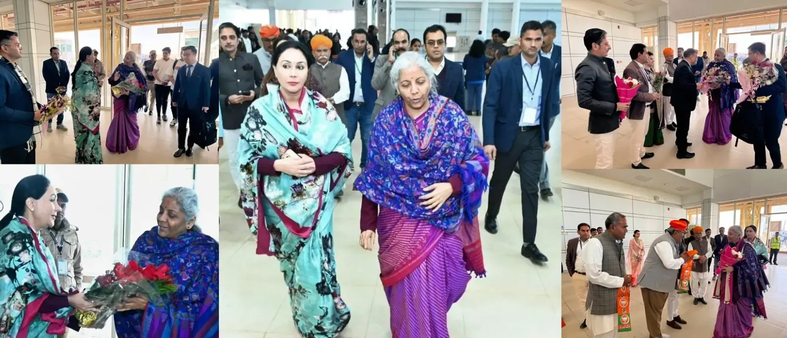 Finance Minister Nirmala Sitharaman Arrives for the 55th GST Council Meeting in Jaisalmer