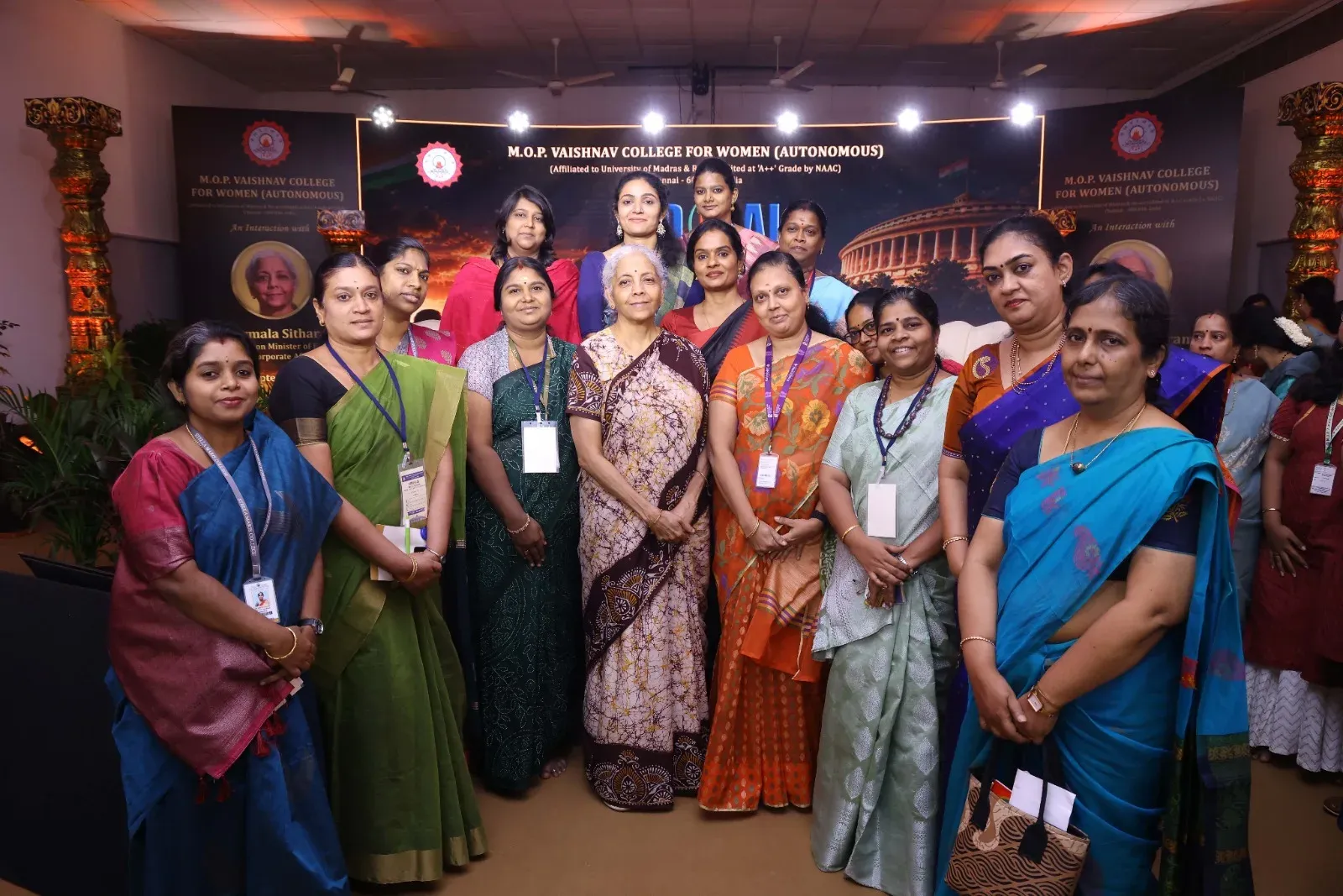 FM Sitharaman Meets 130 Girl Students in Chennai
