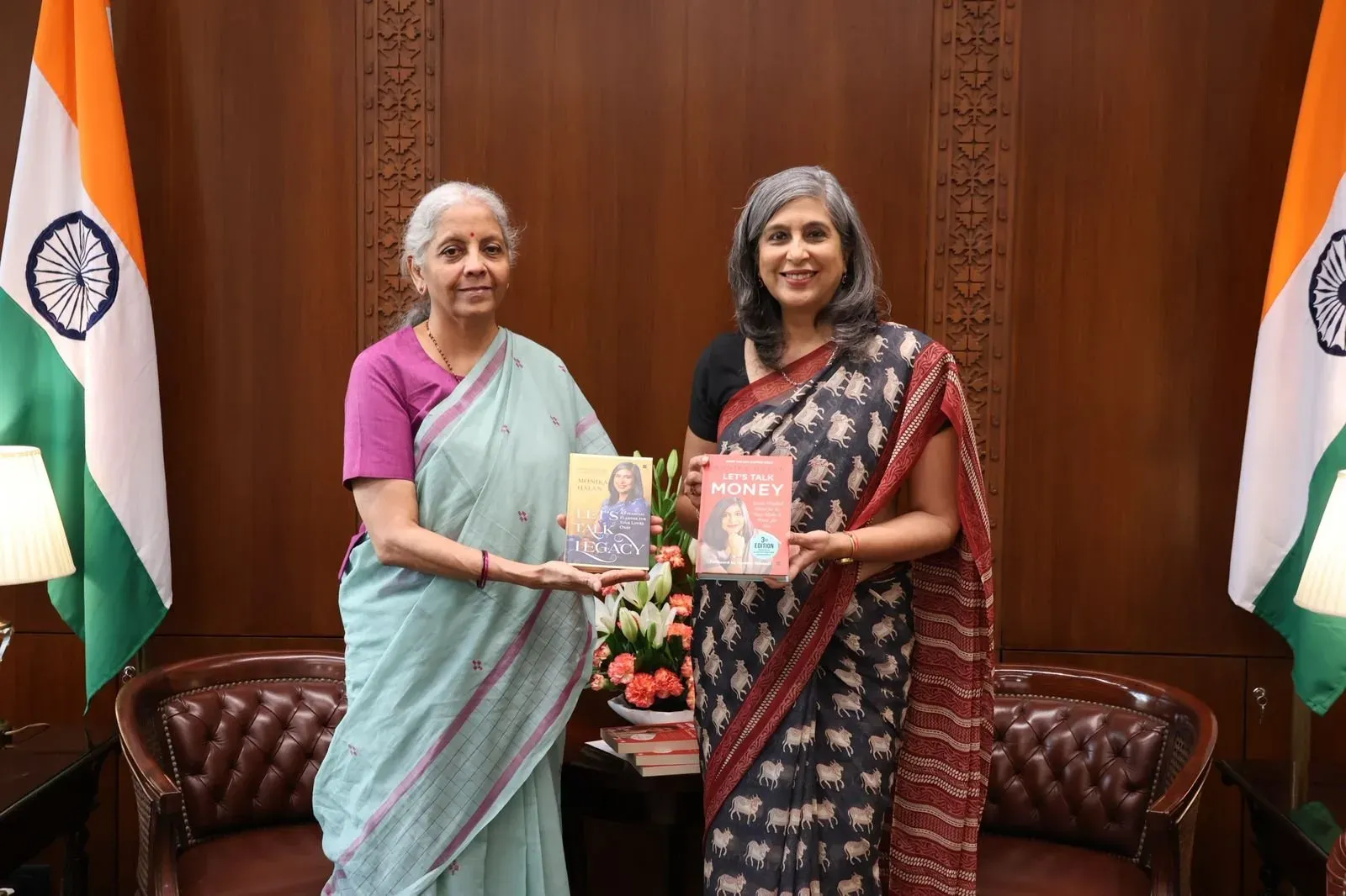 FM Sitharaman meets financial expert Monika Halan