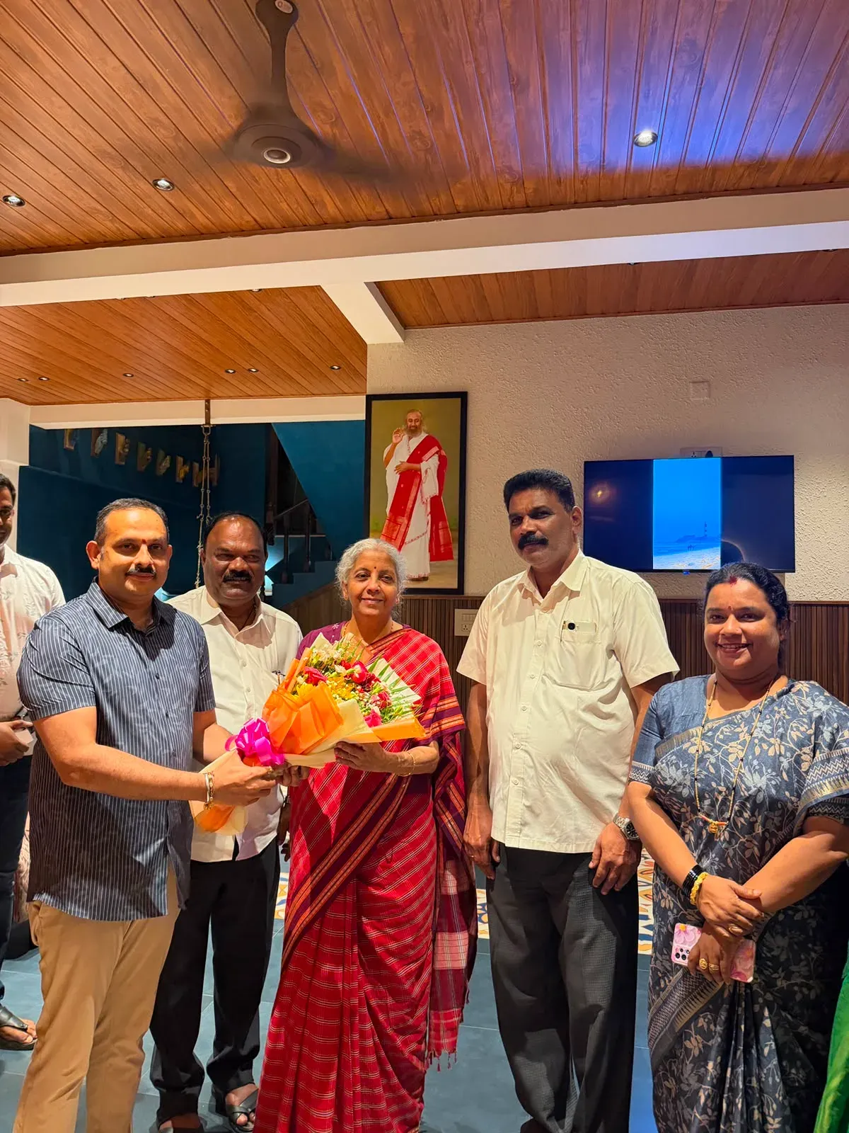FM Sitharaman Meets Udupi BJP MLA and District Chief