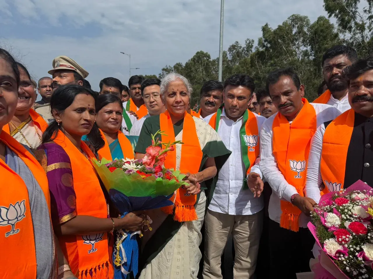 FM Sitharaman visits Bengaluru–Chennai Expressway site in Karnataka