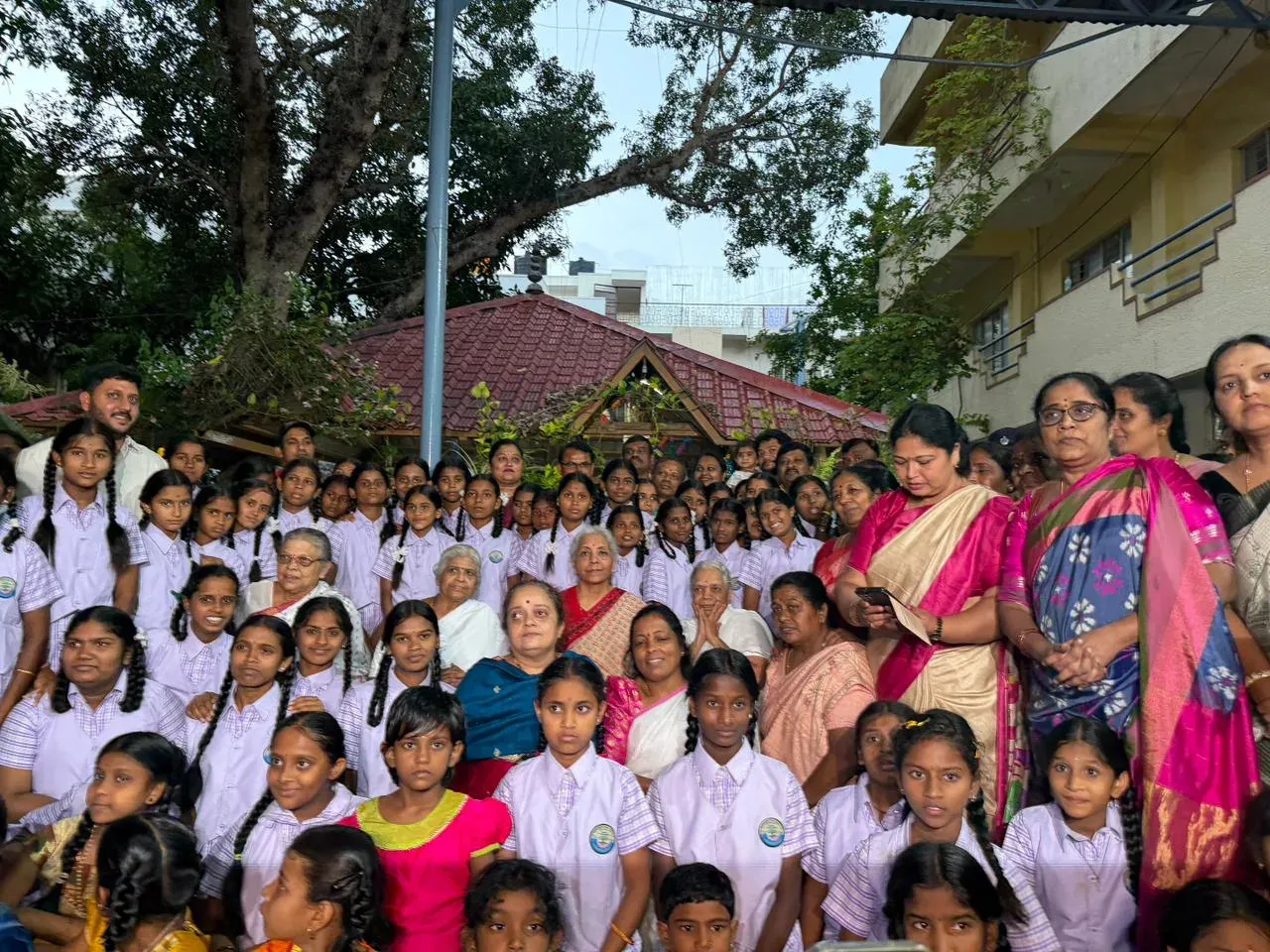 FM Sitharaman visits Sumangali Seva Ashrama, meets students