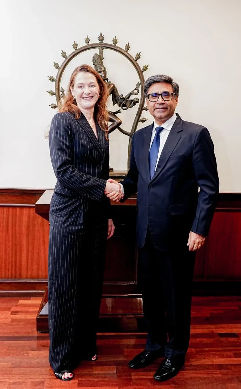 Vikram Misri meets Australian, Japanese Quad Sherpas in New Delhi