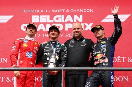 Antonelli overtakes Leclerc to win Belgian GP, doubles F1 title lead
