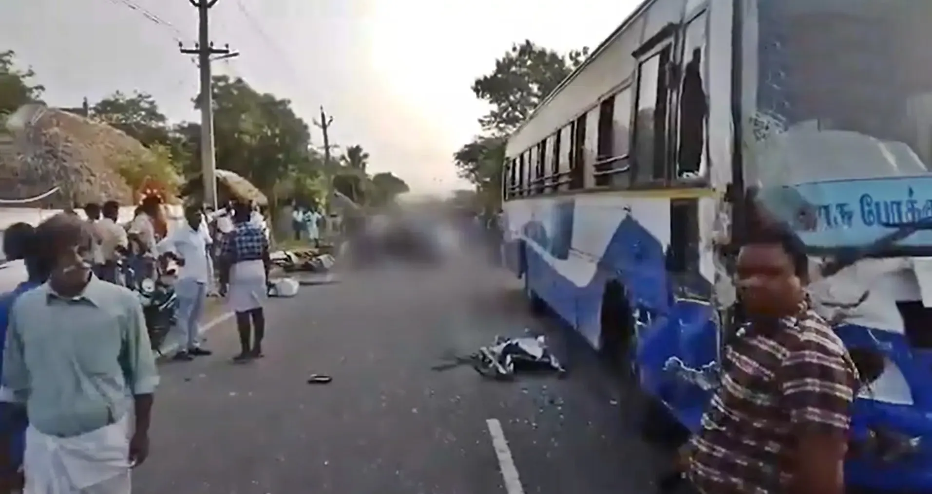 What Happened in the Fatal Bus Collision in Tiruvarur?