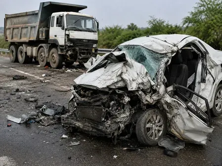 Four killed in car-truck crash on Delhi-Mumbai Expressway in MP's Mandsaur