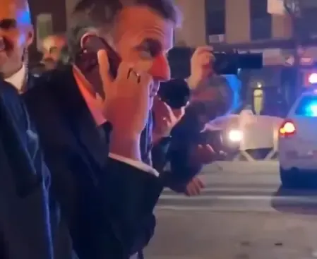 French President Macron's convoy stopped in New York, video goes viral