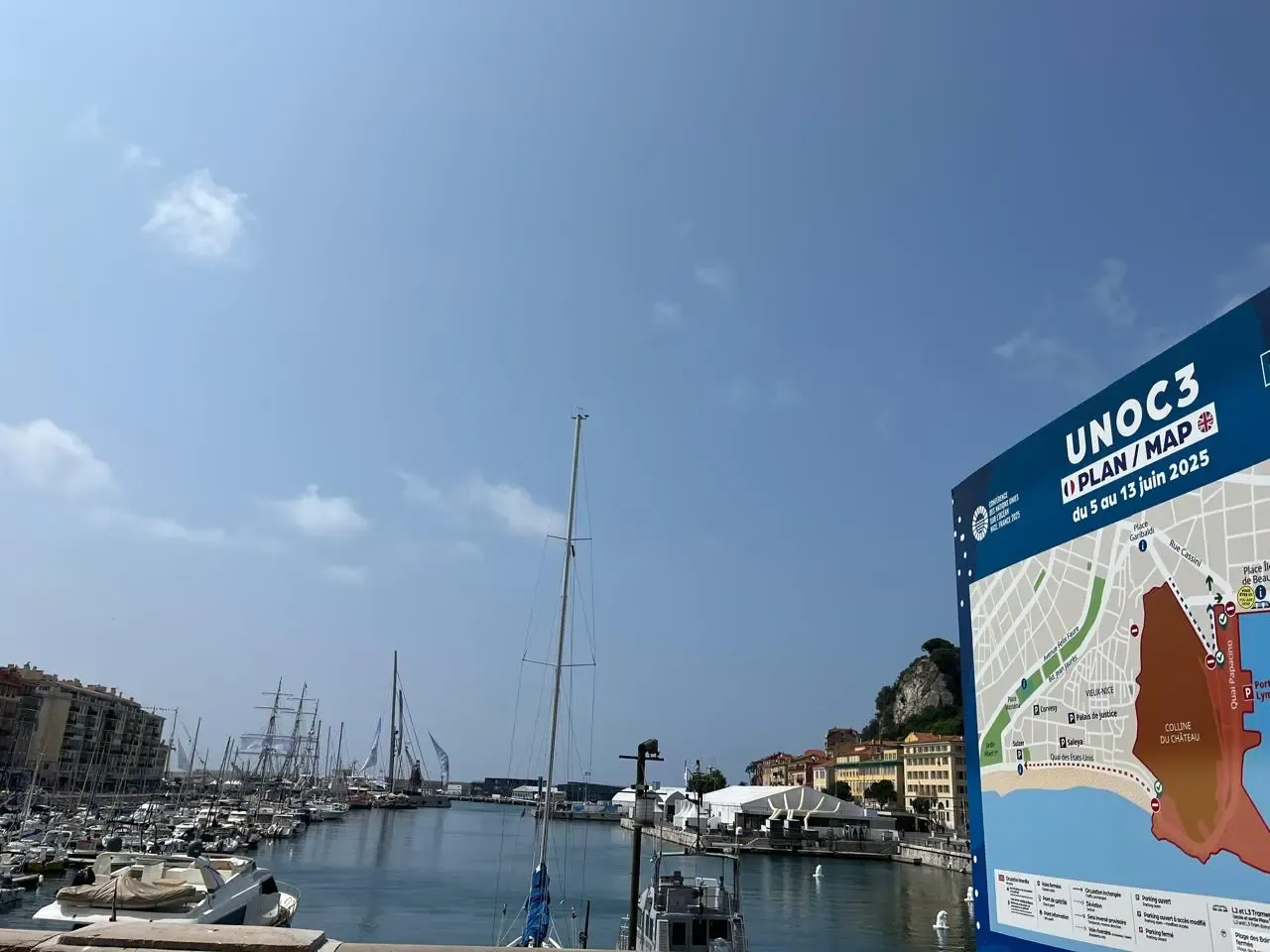 What did French Prez Macron say at the UN Ocean Conference?