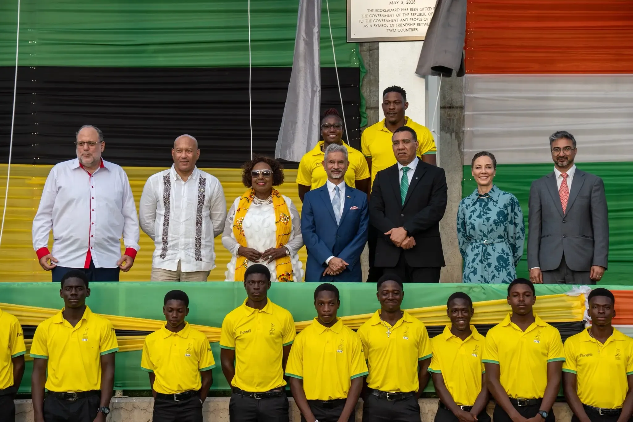 Jaishankar dedicates India-gifted scoreboard at Sabina Park, Jamaica