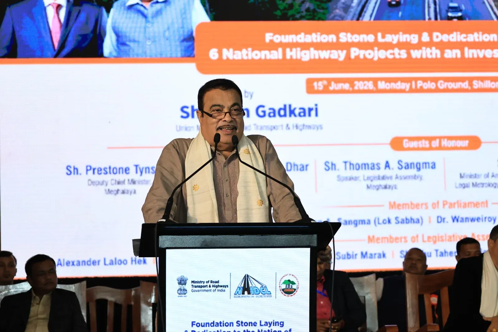 Gadkari unveils ₹39,800 crore highway projects for Meghalaya at NEIINFRA 2026