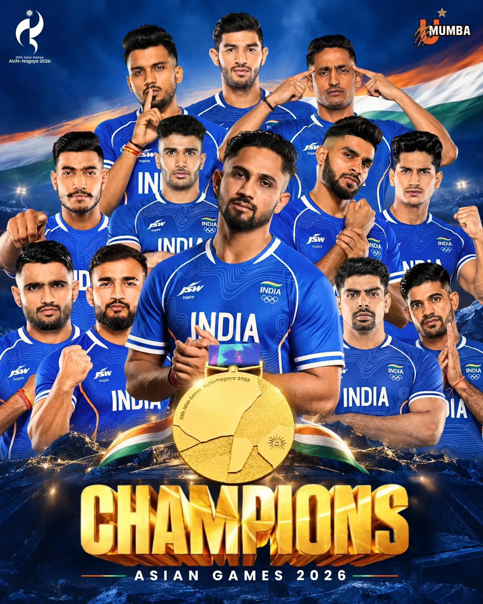 Gadkari Hails Men's Kabaddi Gold at Asian Games 2026