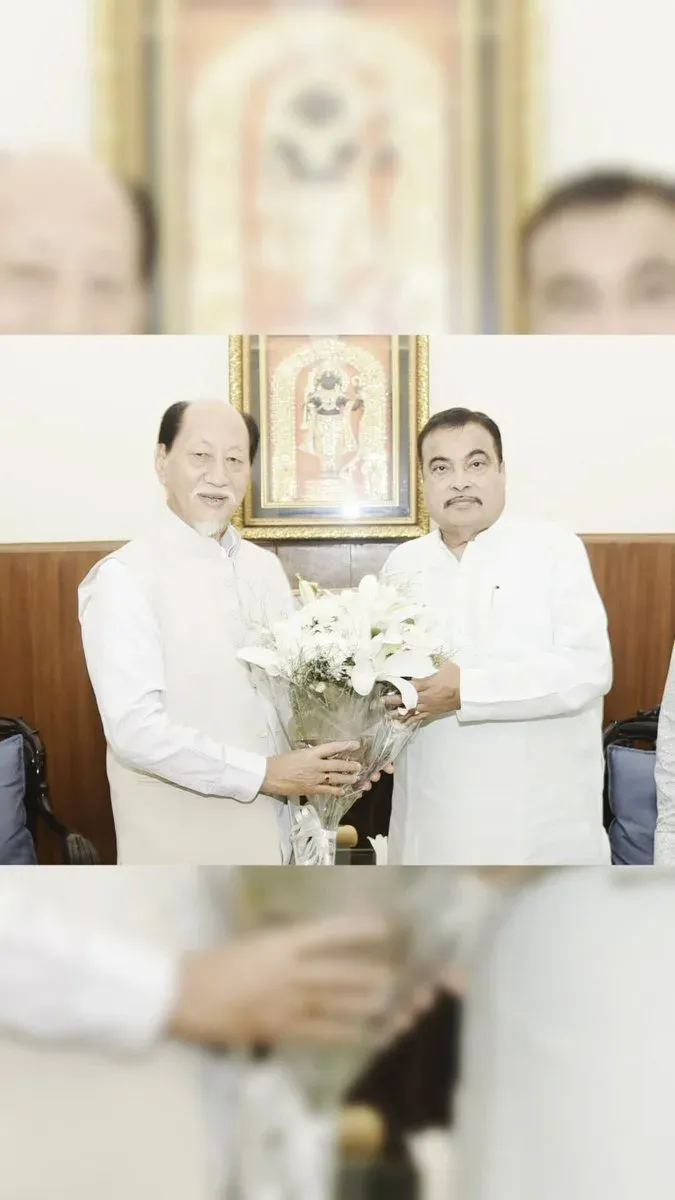 Gadkari meets Nagaland CM, DyCMs on NH progress