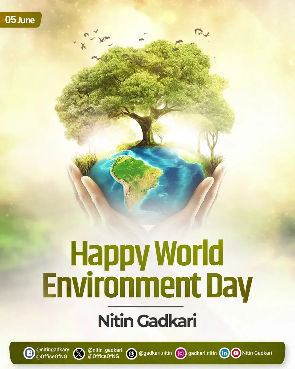 Gadkari Reaffirms India's Net Zero Pledge on World Environment Day